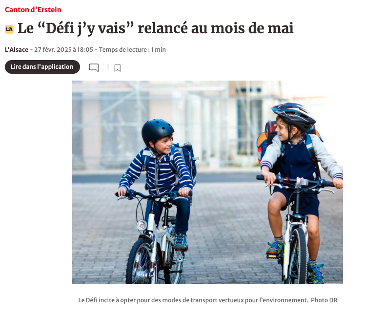 Défi "J'y vais !"  2025 - Canton d'Erstein