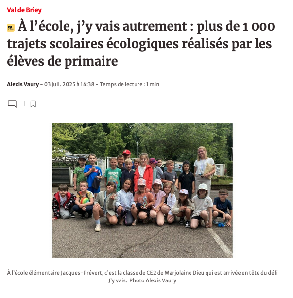 L’Alsace Centrale à l’honneur lors de la remise des prix du Défi "J'y vais !"  2025 
